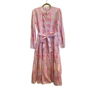 Darlington Isle Preppy Cottage-core Boho Cotton Dress sz S